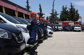 23 vehicles made available to the Fire Service/Civil Protection to meet fire season needs by means of a donation by the John S. Latsis Public Benefit Foundation 